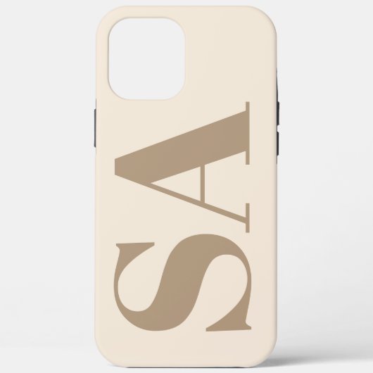 trendiges Antikweiß mit Monogramm Case-Mate iPhone Hülle (Rückseite)