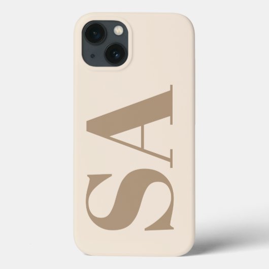 trendiges Antikweiß mit Monogramm Case-Mate iPhone Hülle (Rückseite)