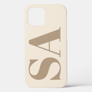 trendiges Antikweiß mit Monogramm Case-Mate iPhone Hülle
