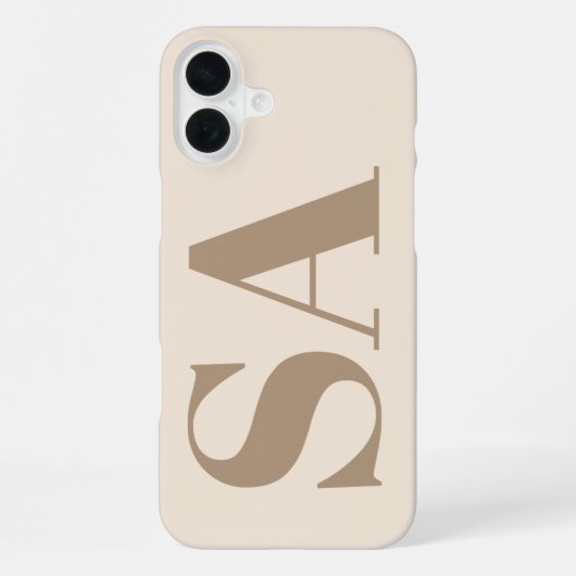 trendiges Antikweiß mit Monogramm Case-Mate iPhone Hülle (Rückseite)
