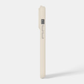 trendiges Antique White mit Monogramm Case-Mate iPhone Hülle (Linke Seite)