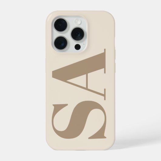 trendiges Antique White mit Monogramm Case-Mate iPhone Hülle (Rückseite)