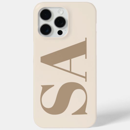 trendiges Antique White mit Monogramm Case-Mate iPhone Hülle (Rückseite)