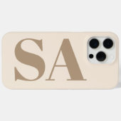 trendiges Antique White mit Monogramm Case-Mate iPhone Hülle (Rückseite (Horizontal))