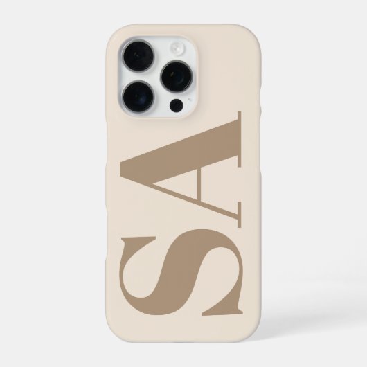 trendiges Antique White mit Monogramm Case-Mate iPhone Hülle (Rückseite)