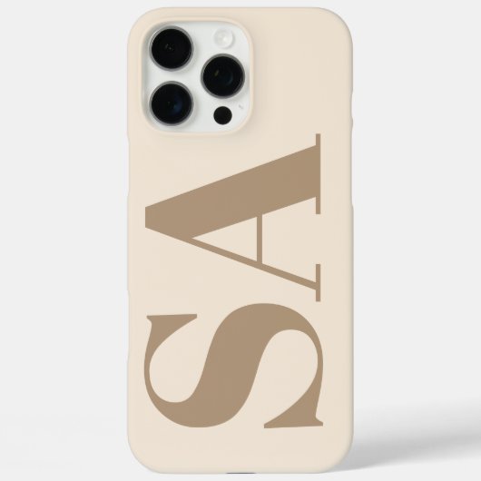 trendiges Antique White mit Monogramm Case-Mate iPhone Hülle (Rückseite)