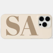 trendiges Antique White mit Monogramm Case-Mate iPhone Hülle (Rückseite (Horizontal))