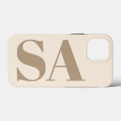 trendiges Antique White mit Monogramm Case-Mate iPhone Hülle (Rückseite (Horizontal))