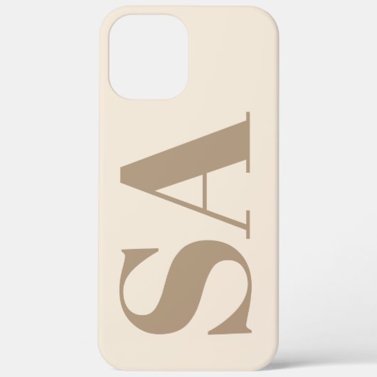trendiges Antique White mit Monogramm Case-Mate iPhone Hülle (Rückseite)