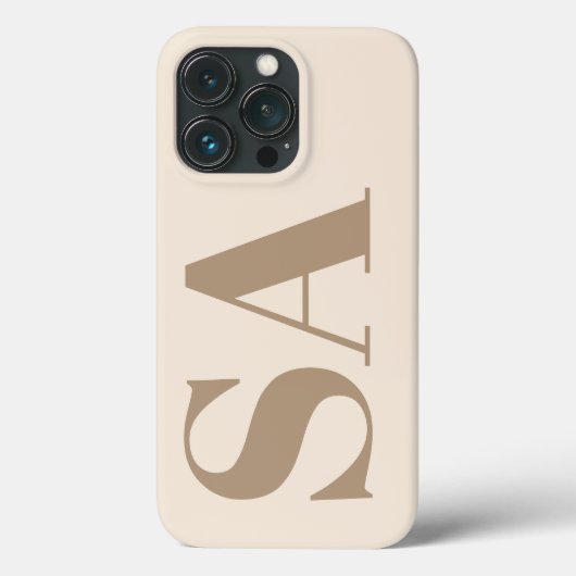 trendiges Antique White mit Monogramm Case-Mate iPhone Hülle (Rückseite)