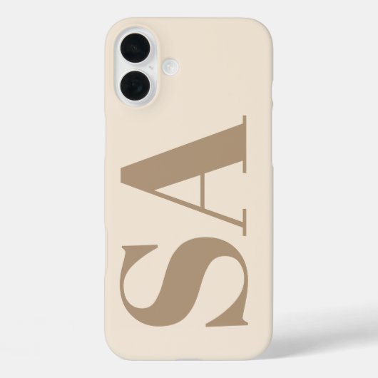 trendiges Antique White mit Monogramm Case-Mate iPhone Hülle (Rückseite)