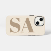 trendiges Antique White mit Monogramm Case-Mate iPhone Hülle (Rückseite (Horizontal))