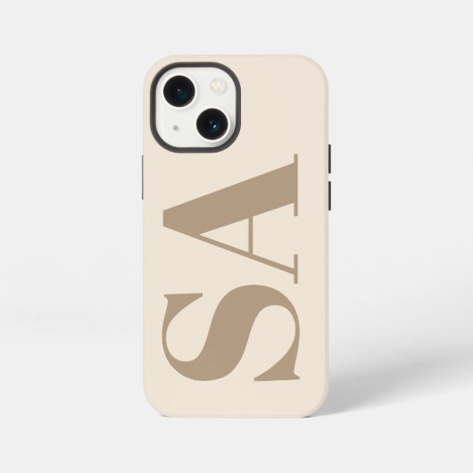 trendiges Antique White mit Monogramm Case-Mate iPhone Hülle (Rückseite)