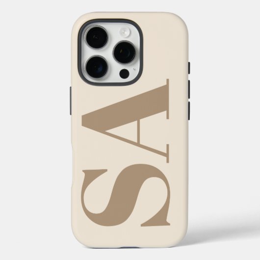 trendiges Antique White mit Monogramm Case-Mate iPhone Hülle (Rückseite)