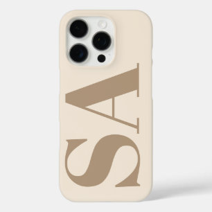 trendiges Antique White mit Monogramm Case-Mate iPhone 16 Pro Hülle