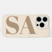 trendiges Antique White mit Monogramm Case-Mate iPhone Hülle (Rückseite (Horizontal))