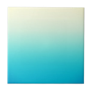 Trendiges Aqua-Türkis zu Vintage-Weiß Ombre-Verlau Fliese