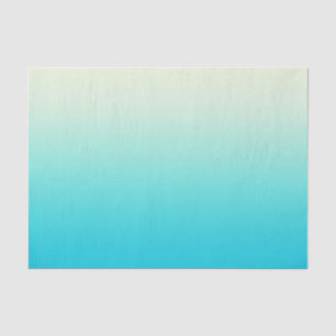 Trendiges Aqua-Türkis zu Vintage-Weiß Ombre-Verlau Seidenpapier