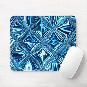 Trendiges ästhetisches blaues Diamantmuster Mousepad