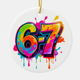 Trendiges, beliebtes Teenie-Meme IYKYK 6-7 67 Orna Keramik Ornament