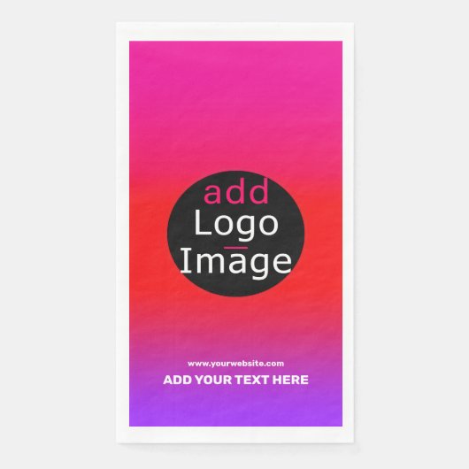 Trendiges Berufliches Party Anpassbare Magenta Serviette (Vorderseite)