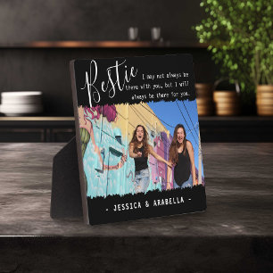 Trendiges Bestie-Zitat-Foto Personalisierte BFF Fotoplatte