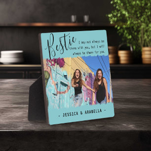 Trendiges Bestie-Zitat-Foto Personalisierte BFF Fotoplatte