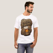 Trendiges BIER ERFORDERLICH Slogan T-Shirt (Vorne ganz)