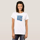 Trendiges Blau KAFFEE ZUERST DANN KINDER Grafikdes T-Shirt (Vorne ganz)
