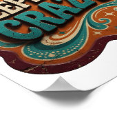 Trendiges Blau KEEPIN' IT CRAZY Druck Poster (Ecke)