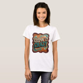 Trendiges Blau KEEPIN' IT CRAZY Druck T-Shirt (Vorne ganz)