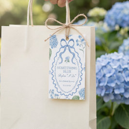 Trendiges blaues Hortensien-Brautparty-Geschenk-Ta Visitenkarte