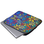Trendiges Blumenmuster #4 Laptopschutzhülle (Vorne Knopf)