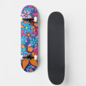 Trendiges Blumenmuster #4 Skateboard (Vorne)