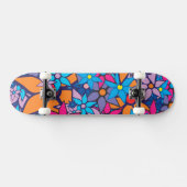 Trendiges Blumenmuster #4 Skateboard (Horizontal)