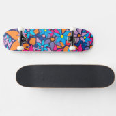 Trendiges Blumenmuster #4 Skateboard (Horizontal)