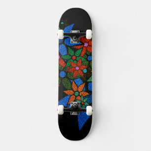 Trendiges Blumenmuster #6 Skateboard