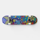 Trendiges Blumenmuster #8 Skateboard (Horizontal)