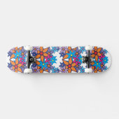 Trendiges Blumenmuster Skateboard (Horizontal)