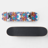 Trendiges Blumenmuster Skateboard (Horizontal)
