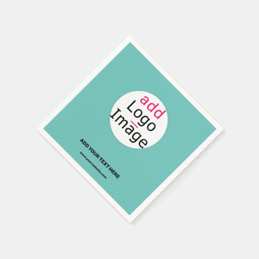 Trendiges Business-Logo Fresh Mint Green Serviette (Ecke)