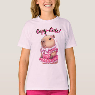 Trendiges Capybara-Kopier-Cute Pink Coquette-Ästhe T-Shirt