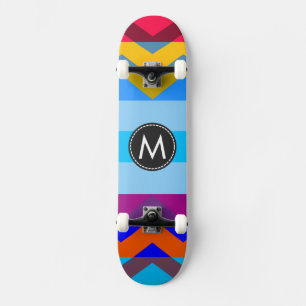 Trendiges Chic Chevron Streifen Muster #6 Skateboard