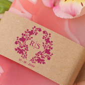 Trendiges Chic Hochzeitszweige Initials Monogram Gummistempel