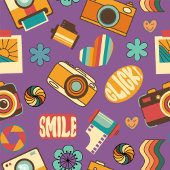 Trendiges Decken-Geschenk 70er Pastell Groovy Desi Fleecedecke