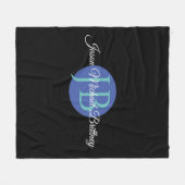 Trendiges Design - Name und Monogramm des Kindes p Fleecedecke (Vorderseite (Horizontal))