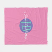 Trendiges Design - Name und Monogramm des Kindes p Fleecedecke (Vorderseite (Horizontal))