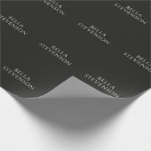 Trendiges Dunkelgrau Schlichtes Einfaches Minimali Geschenkpapier (Ecke)
