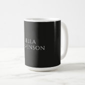 Trendiges Dunkelgrau Schlichtes Minimalistisches S Kaffeetasse (VorderseiteRechts)