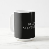 Trendiges Dunkelgrau Schlichtes Minimalistisches S Kaffeetasse (Vorderseite Links)